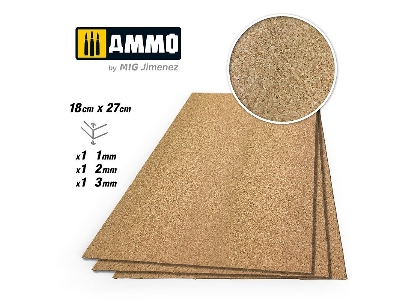 Create Cork - Fine Grain Mix (1 Mm, 2 Mm And 3 Mm / 180 X 270 Mm) - 1 Pc. Each Size - zdjęcie 1