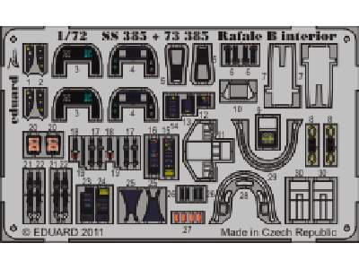  Rafale B interior S. A. 1/72 - Hobby Boss - blaszki - zdjęcie 1