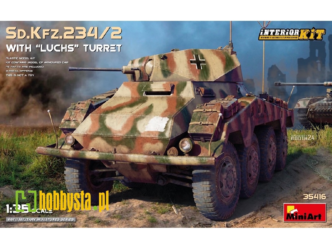Sd.Kfz.234/2 With “luchs” Turret. Interior Kit - zdjęcie 1 Sd.Kfz.234/2 With “luchs” Turret. Interior Kit - zdjęcie 1