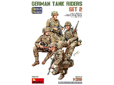 German Tank Riders Set 2. Resin Heads - zdjęcie 1