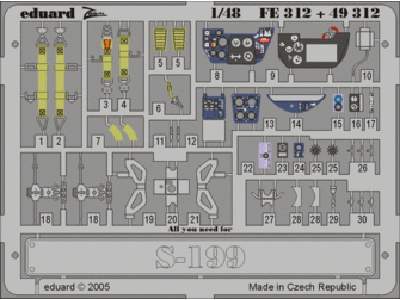  S-199 1/48 - Academy Minicraft - blaszki - zdjęcie 1