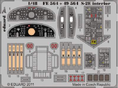  S-2E interior S. A. 1/48 - Kinetic - blaszki - zdjęcie 1