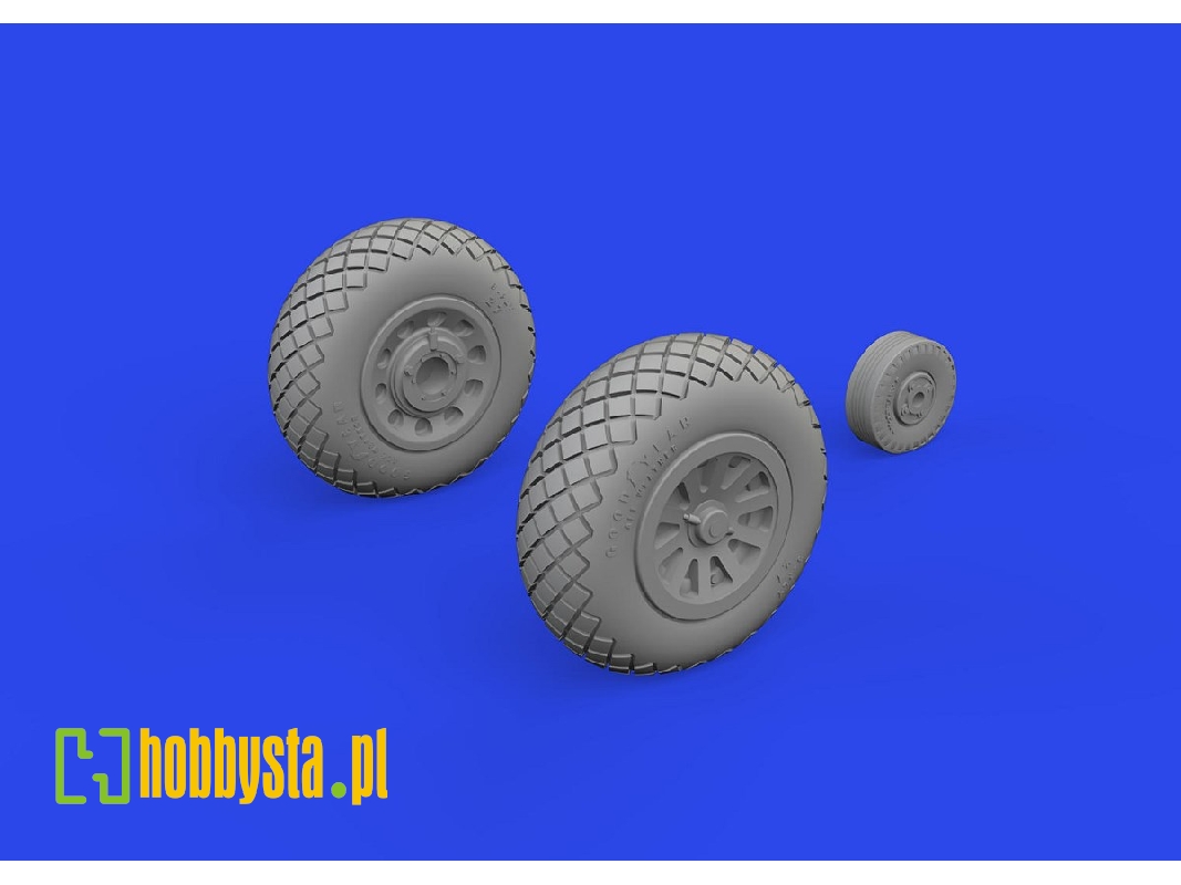 P-51D wheels block tread 2 1/72 - EDUARD - zdjęcie 1 P-51D wheels block tread 2 1/72 - EDUARD - zdjęcie 1