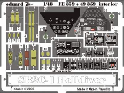  SB2C-1 1/48 - Accurate Miniatures - blaszki - zdjęcie 1