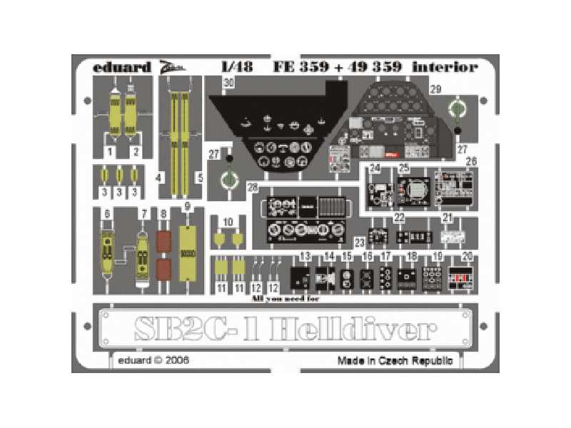  SB2C-1 1/48 - Accurate Miniatures - blaszki - zdjęcie 1