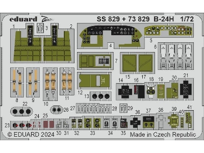 B-24H cockpit & engines 1/72 - AIRFIX - zdjęcie 1