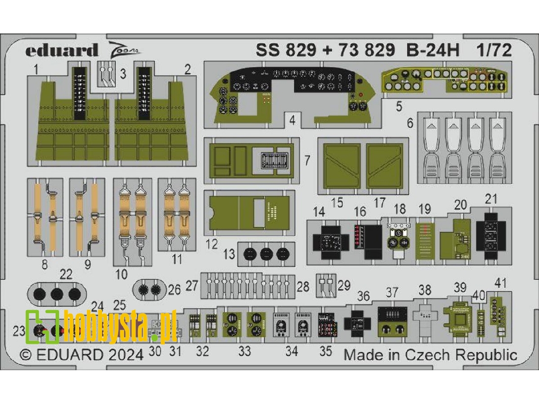 B-24H cockpit & engines 1/72 - AIRFIX - zdjęcie 1
