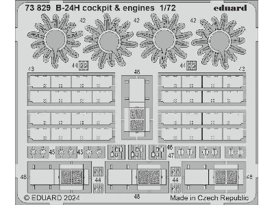 B-24H cockpit & engines 1/72 - AIRFIX - zdjęcie 2