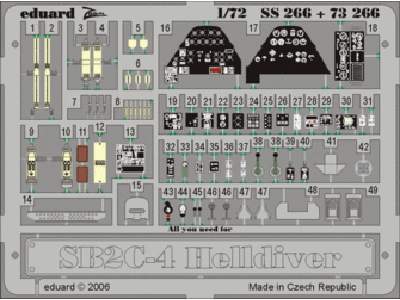  SB2C-4 1/72 - Academy Minicraft - blaszki - zdjęcie 1