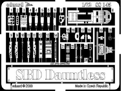  SBD 1/72 - Hasegawa - blaszki - zdjęcie 1