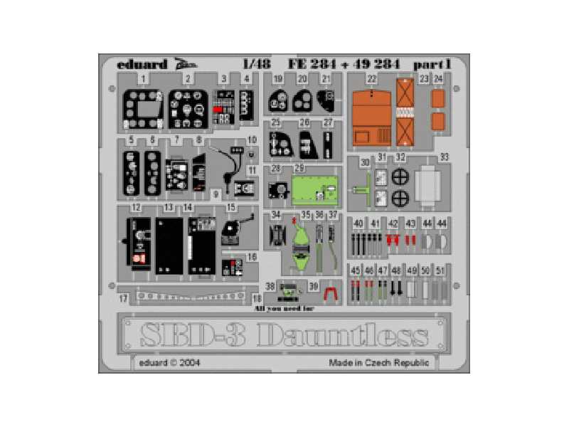  SBD-3 1/48 - Accurate Miniatures - blaszki - zdjęcie 1