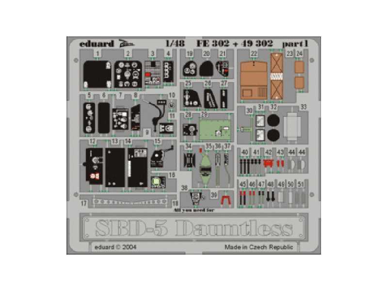 SBD-5 1/48 - Accurate Miniatures - blaszki - zdjęcie 1 SBD-5 1/48 - Accurate Miniatures - blaszki - zdjęcie 1