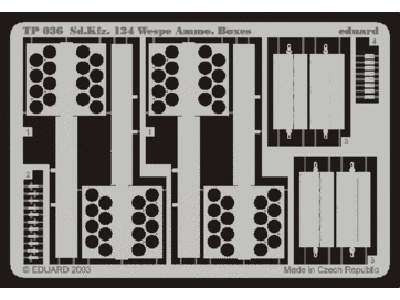  Sd. Kfz.124 Wespe Ammo.  Boxes 1/35 - Tamiya - blaszki - zdjęcie 1