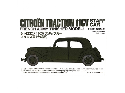 Citroën Traction 11cv Staff Car - French Army (Finished Model) - zdjęcie 1