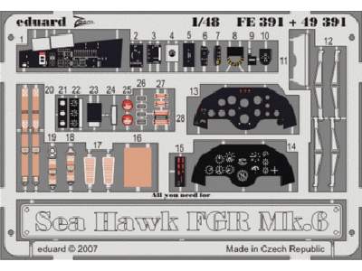  Sea Hawk FGR Mk.6 S. A. 1/48 - Trumpeter - blaszki - zdjęcie 1