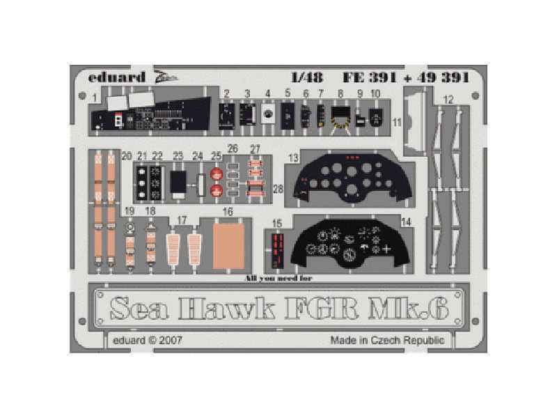  Sea Hawk FGR Mk.6 S. A. 1/48 - Trumpeter - blaszki - zdjęcie 1