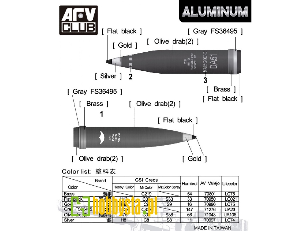 Aluminum 155mm Artillery Shell M1122 & M454 - zdjęcie 1 Aluminum 155mm Artillery Shell M1122 & M454 - zdjęcie 1