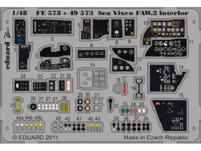  Sea Vixen FAW.2 interior S. A. 1/48 - Airfix - blaszki - zdjęcie 1