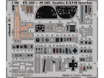  Seafire F. XVII interior S. A. 1/48 - Airfix - blaszki - zdjęcie 1