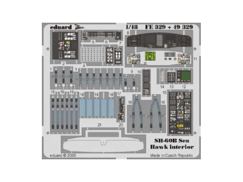  SH-60B interior 1/48 - Italeri - blaszki - zdjęcie 1