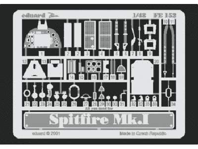  Spitfire Mk. I 1/48 - Tamiya - blaszki - zdjęcie 1