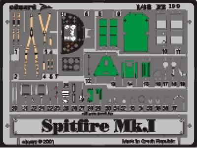  Spitfire Mk. I 1/48 - Tamiya - blaszki - zdjęcie 1