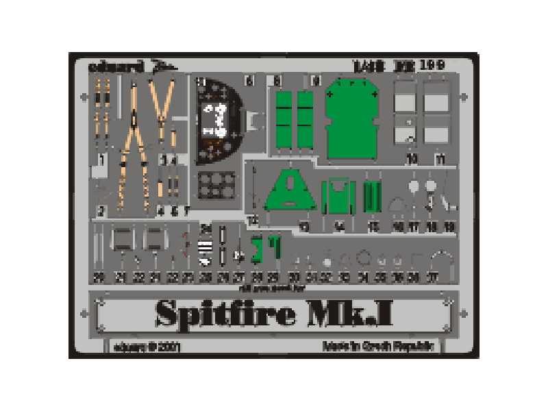 Spitfire Mk. I 1/48 - Tamiya - blaszki - zdjęcie 1 Spitfire Mk. I 1/48 - Tamiya - blaszki - zdjęcie 1
