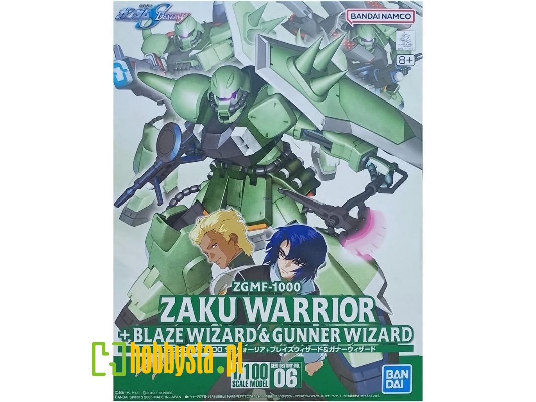 Zgmf-1000 Zaku Warrior With Blaze Wizard And Gunner Wizard - zdjęcie 1 Zgmf-1000 Zaku Warrior With Blaze Wizard And Gunner Wizard - zdjęcie 1