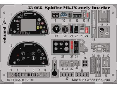  Spitfire Mk. IX early interior S. A. 1/32 - Tamiya - blaszki - zdjęcie 1