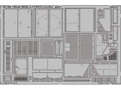  152mm ShkH vz.77 DANA exterior 1/35 - Hobby Boss - blaszki - zdjęcie 2