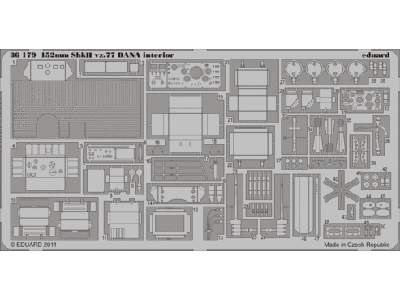  152mm ShkH vz.77 DANA interior 1/35 - Hobby Boss - blaszki - zdjęcie 1