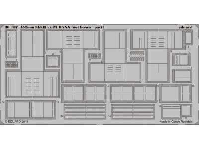  152mm ShkH vz.77 DANA tool boxes 1/35 - Hobby Boss - blaszki - zdjęcie 1