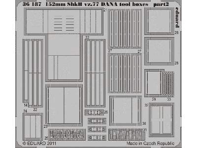  152mm ShkH vz.77 DANA tool boxes 1/35 - Hobby Boss - blaszki - zdjęcie 3