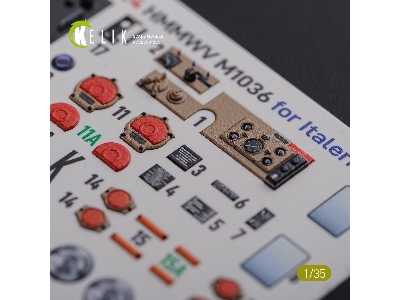 'humvee' Hmmwv M1036 With Tow Desert Version Interior 3d Decal For Italeri Kit - zdjęcie 1
