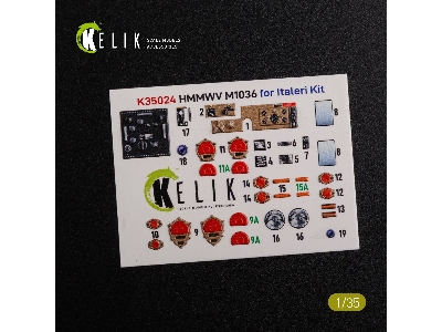 'humvee' Hmmwv M1036 With Tow Desert Version Interior 3d Decal For Italeri Kit - zdjęcie 4