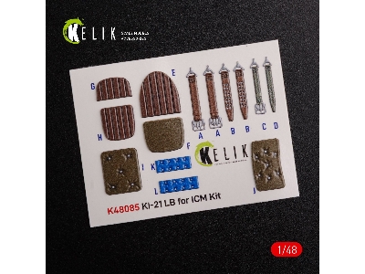 Ki-21 Interior 3d Decals For Icm Kit - zdjęcie 5