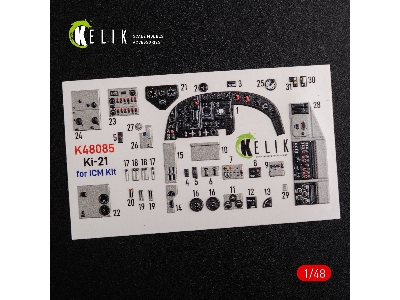 Ki-21 Interior 3d Decals For Icm Kit - zdjęcie 6