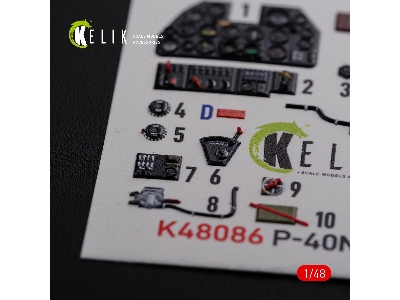 P-40n Interior 3d Decals For Academy Kit - zdjęcie 4