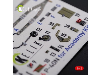 P-40n Interior 3d Decals For Academy Kit - zdjęcie 7