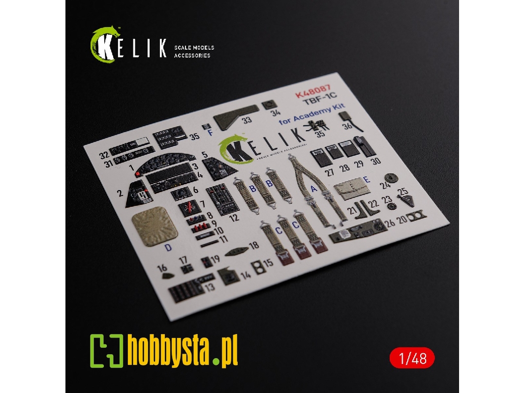Tbf-1c Interior 3d Decals For Academy Kit - zdjęcie 1 Tbf-1c Interior 3d Decals For Academy Kit - zdjęcie 1