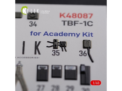 Tbf-1c Interior 3d Decals For Academy Kit - zdjęcie 7