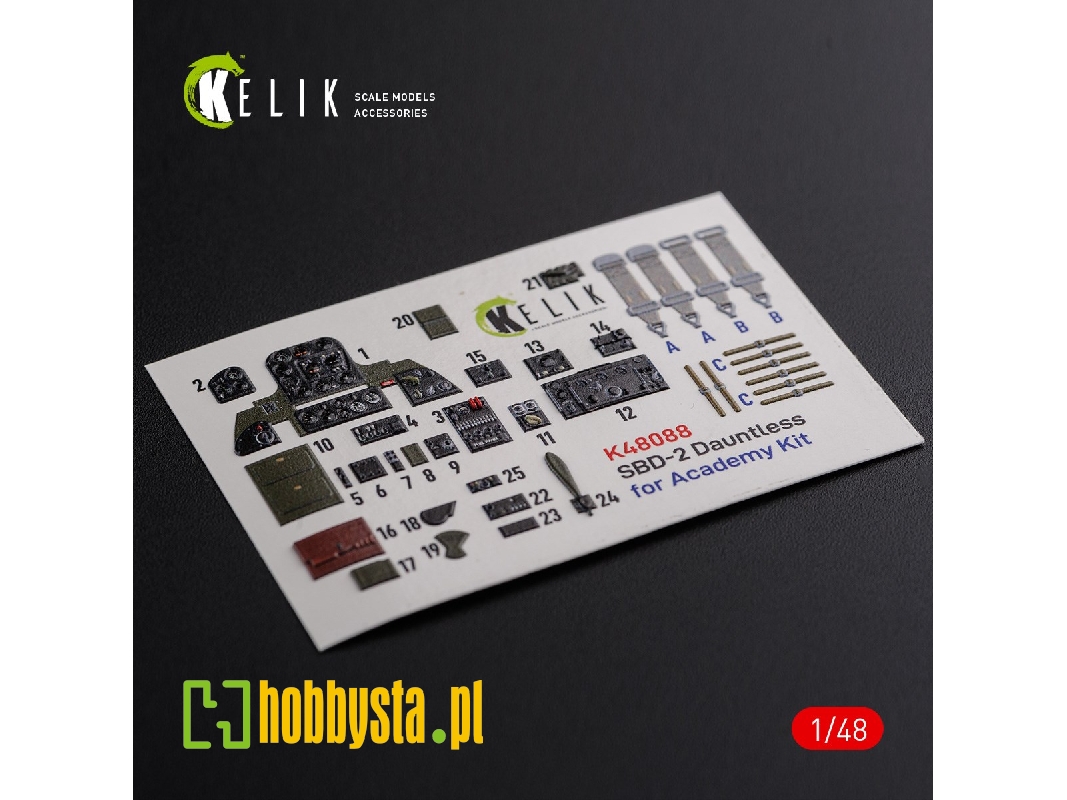 Sbd-2 Dauntless Interior 3d Decals For Academy Kit - zdjęcie 1 Sbd-2 Dauntless Interior 3d Decals For Academy Kit - zdjęcie 1