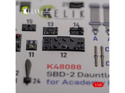 Sbd-2 Dauntless Interior 3d Decals For Academy Kit - zdjęcie 3