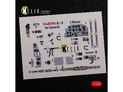 Il-2 Shturmovik Interior 3d Decals For Tamiya Kit - zdjęcie 1