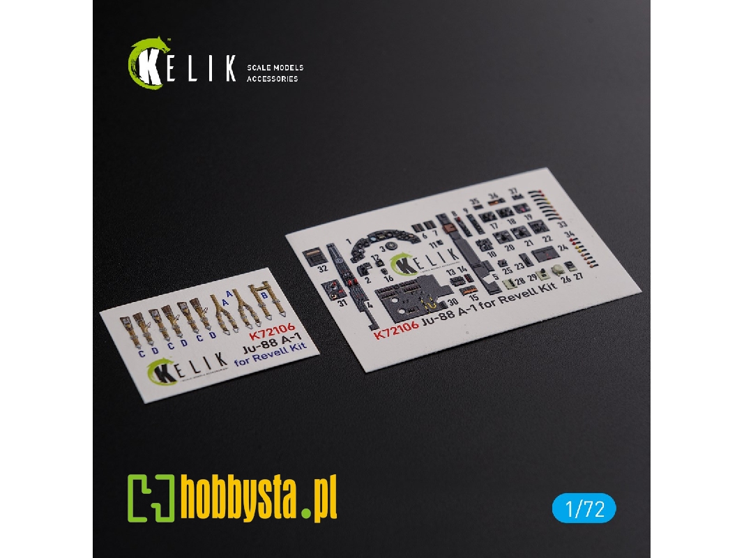 Ju-88 A-1 Interior 3d Decals For Revell Kit - zdjęcie 1 Ju-88 A-1 Interior 3d Decals For Revell Kit - zdjęcie 1