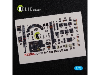 Ju-88 A-1 Interior 3d Decals For Revell Kit - zdjęcie 5