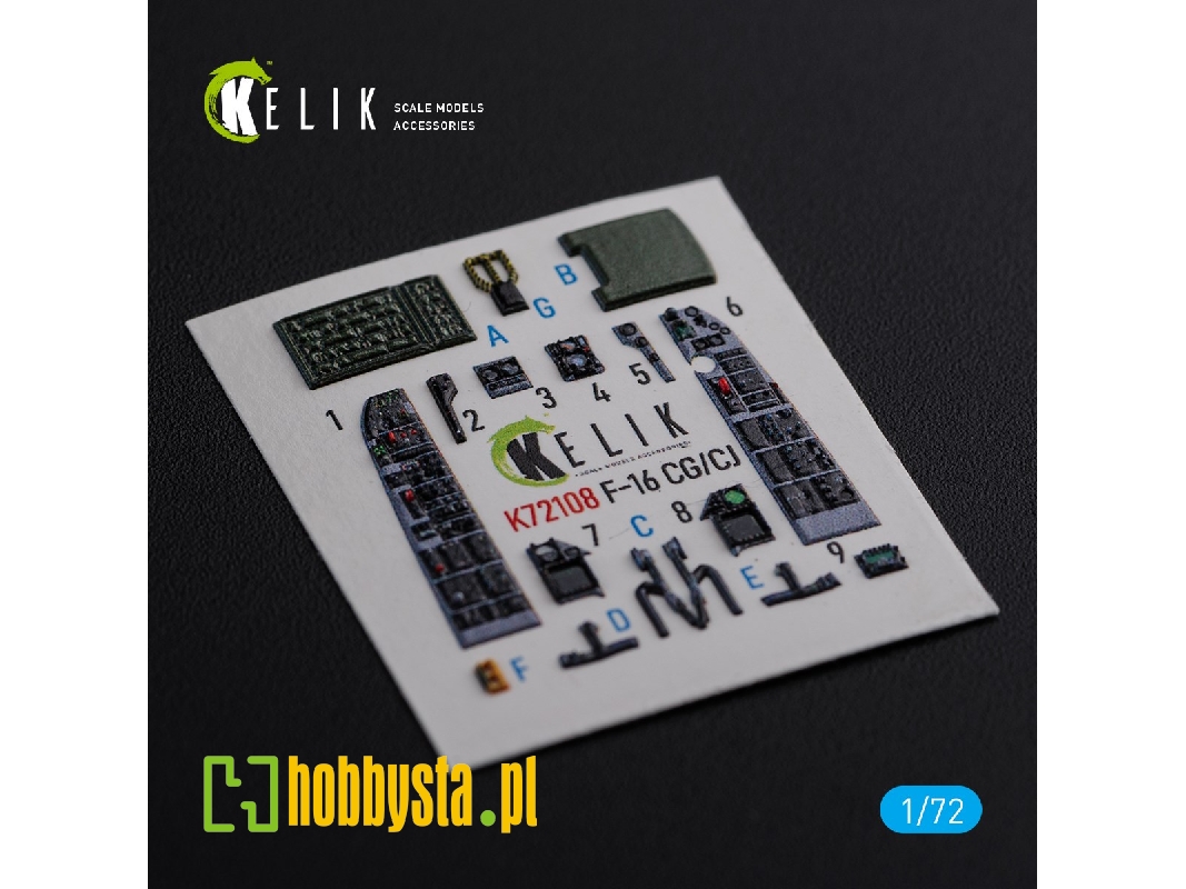F-16 Cg/Cj Interior 3d Decals For Academy Kit - zdjęcie 1 F-16 Cg/Cj Interior 3d Decals For Academy Kit - zdjęcie 1