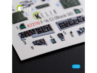 F-16 Cj (Block 50) Interior 3d Decals For Tamiya Kit - zdjęcie 6