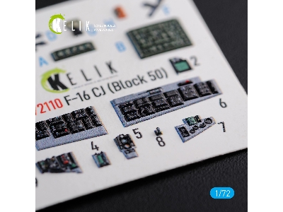 F-16 Cj (Block 50) Interior 3d Decals For Tamiya Kit - zdjęcie 7