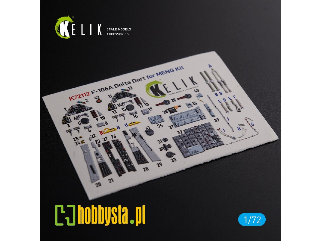 F-106a Delta Dart Interior 3d Decals For Meng Kit - zdjęcie 1